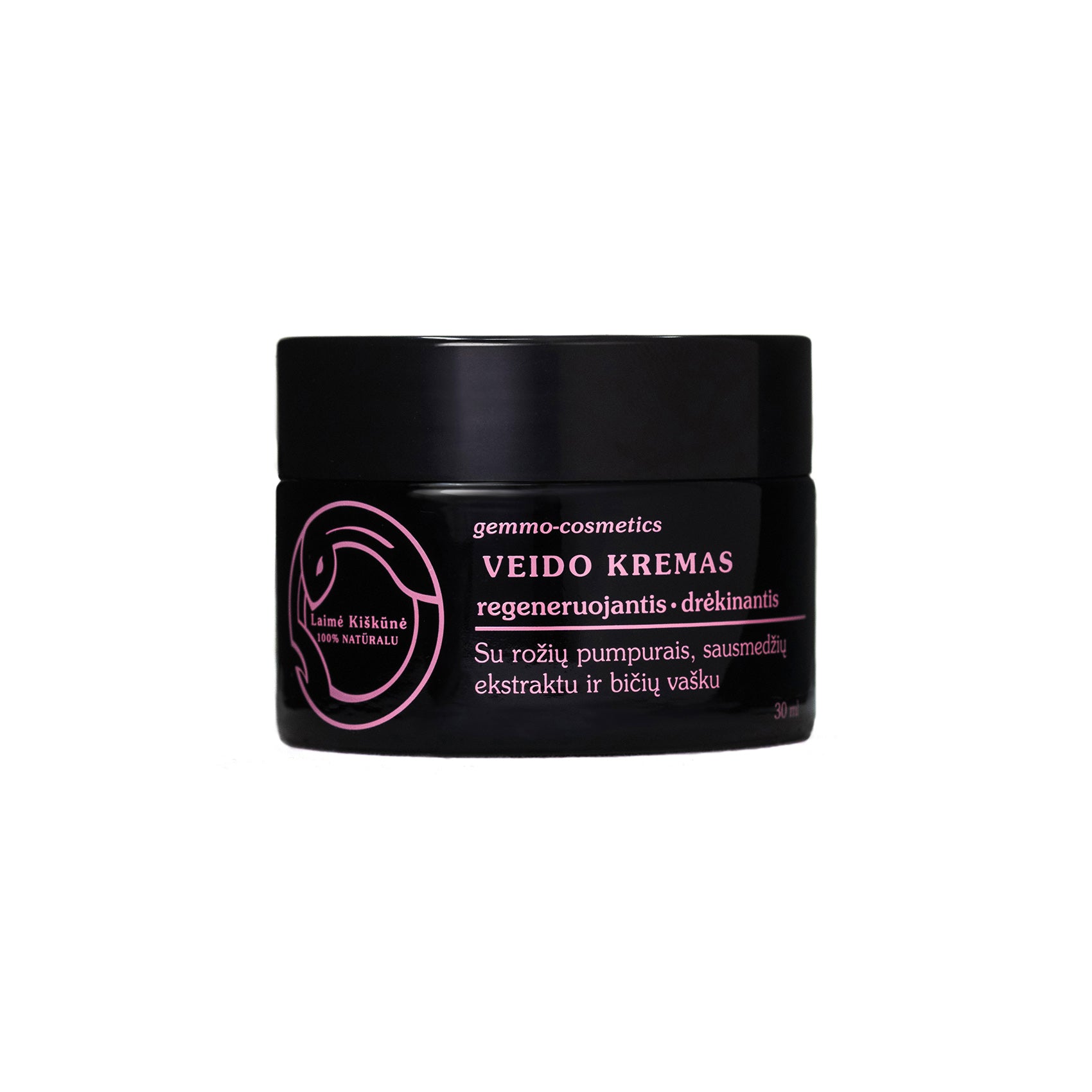 100% natūralus kremas, skirtas sausai, jautriai, raustančiai, brandžiai, probleminei odai. Kvepia rasotų rožių aromatu. Sukurta Laimės Kiškūnės.