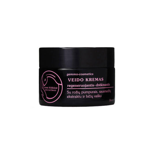 100% natūralus kremas, skirtas sausai, jautriai, raustančiai, brandžiai, probleminei odai. Kvepia rasotų rožių aromatu. Sukurta Laimės Kiškūnės.