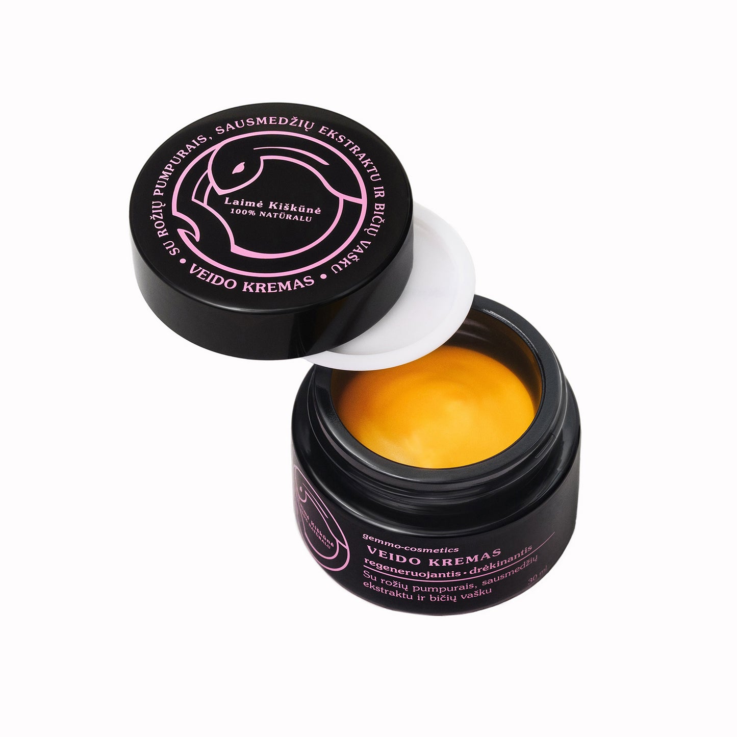 100% natūralus kremas, skirtas sausai, jautriai, raustančiai, brandžiai, probleminei odai. Kvepia rasotų rožių aromatu. Sukurta Laimės Kiškūnės.